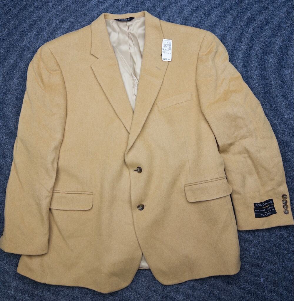 Jos. A Bank 100% Camel Hair Sport Coat Tan NWT size 50R